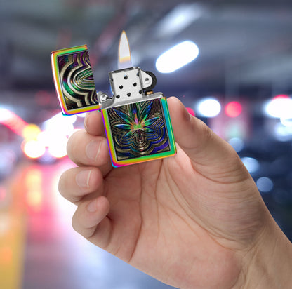 Zippo Iridescent Leaf, Multi Color Lighter #47271