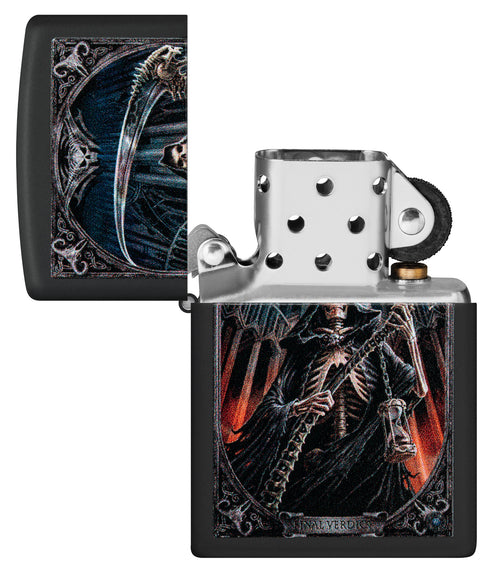 Zippo Anne Stokes Grim Reaper Design, Black Matte Lighter #46164