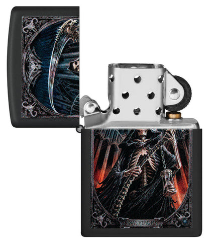 Zippo Anne Stokes Grim Reaper Design, Black Matte Lighter #46164