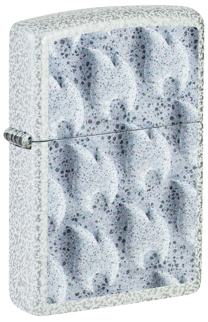 Zippo Frozen Flames Design, Glacier Finish Lighter #46599