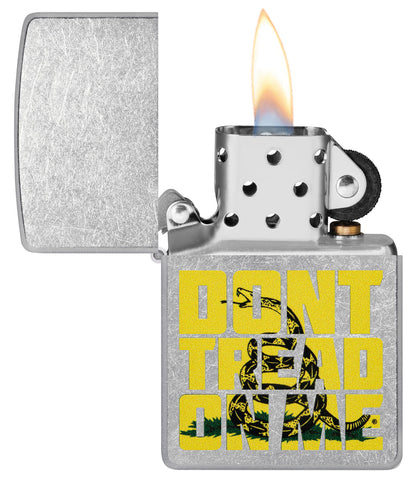 Zippo Dont Tread On Me Gadsden Flag, Street Chrome Lighter #48952