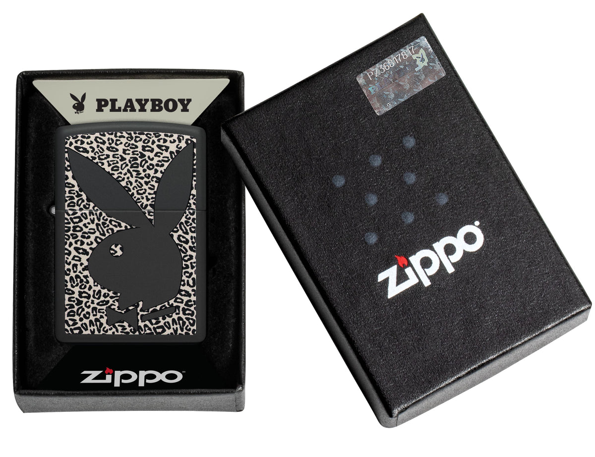Zippo Playboy, Black Matte Lighter #47394