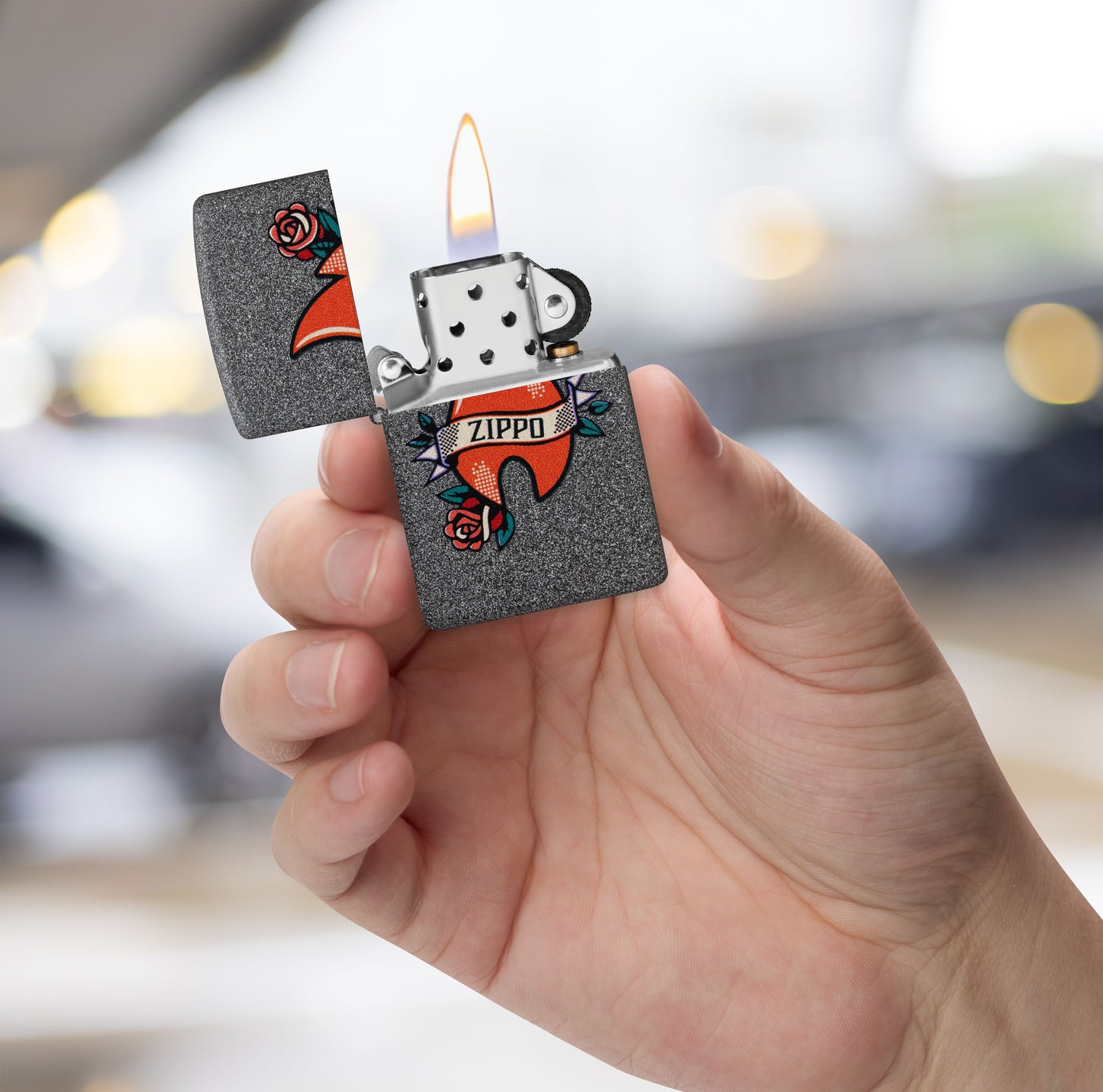 Zippo Flame Tattoo, Iron Stone Lighter #47268