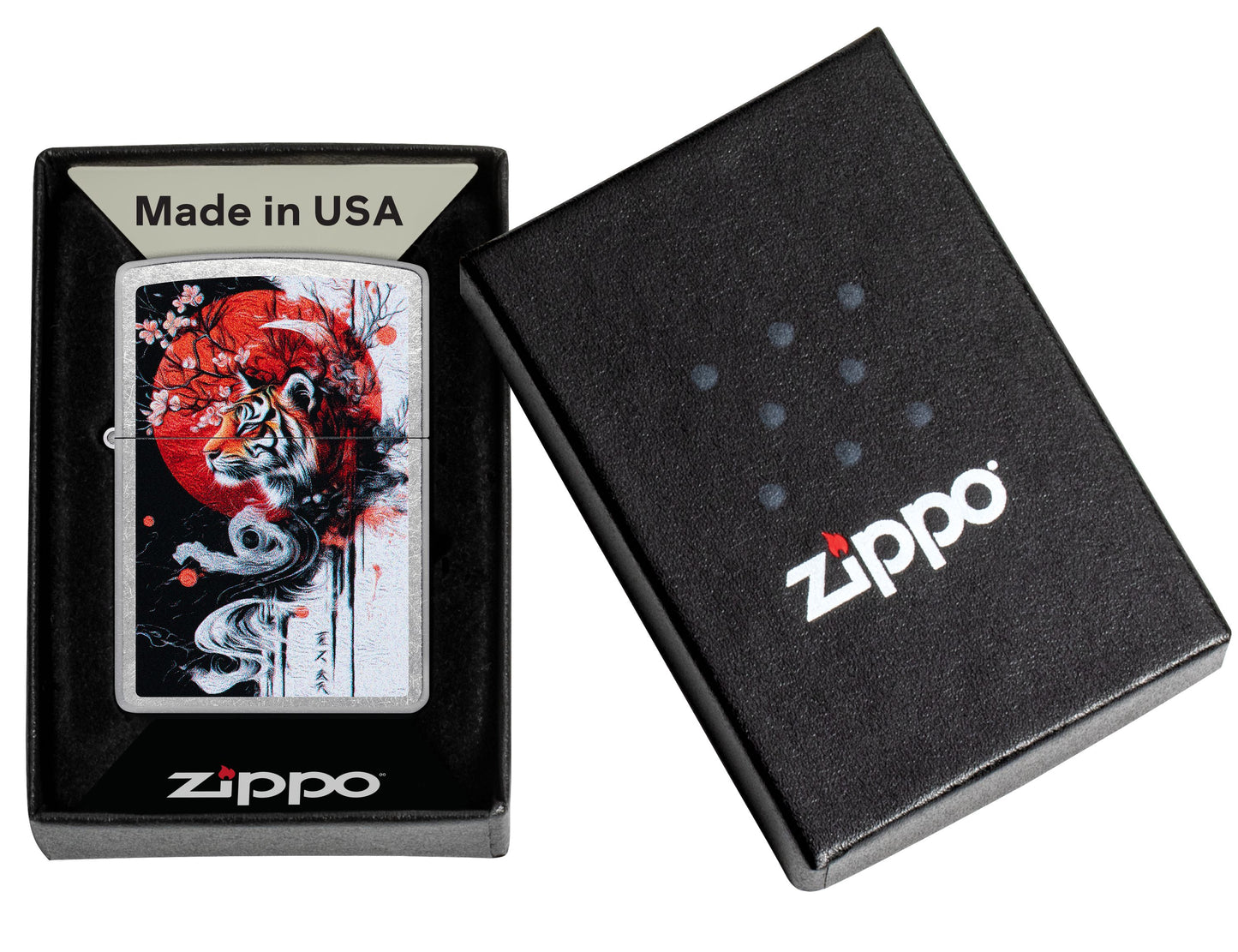 Zippo Tiger Blossom, Street Chrome Lighter #47439