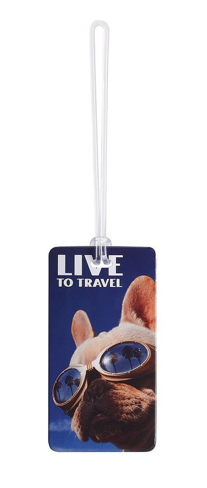 Lewis N. Clark Fashion Luggage Tag, Live to Travel #7415