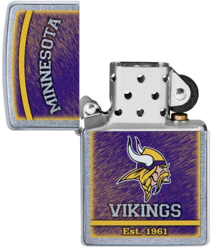 Zippo NFL Minnesota Vikings, Street Chrome Finish, Windproof Lighter #29951