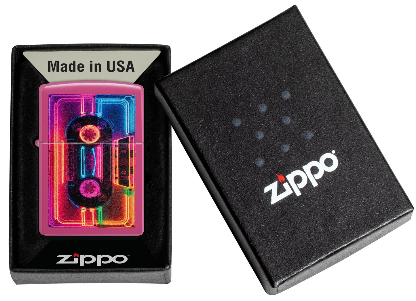 Zippo Vintage Cassette Tape Design, Frequency Lighter #46693