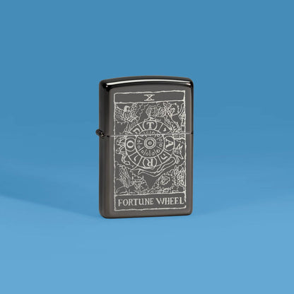 Zippo Wheel of Fortune Design, High Polish Black Lighter #46138