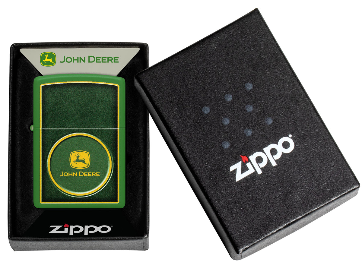Zippo John Deere, Moss Green Matte Lighter #47396