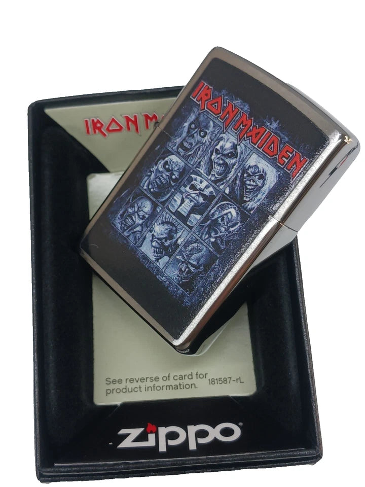 Zippo Iron Maiden Design, Brushed Chrome Lighter #46991