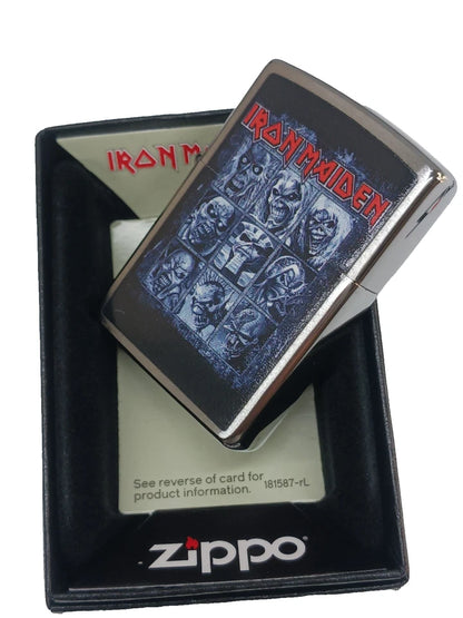 Zippo Iron Maiden Design, Brushed Chrome Lighter #46991