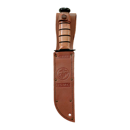 KA-BAR Short KA-BAR, USMC, Brown Leather Sheath #1250