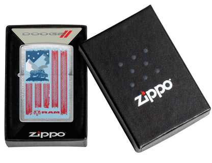 Zippo Ram, Brushed Chrome Lighter #47407