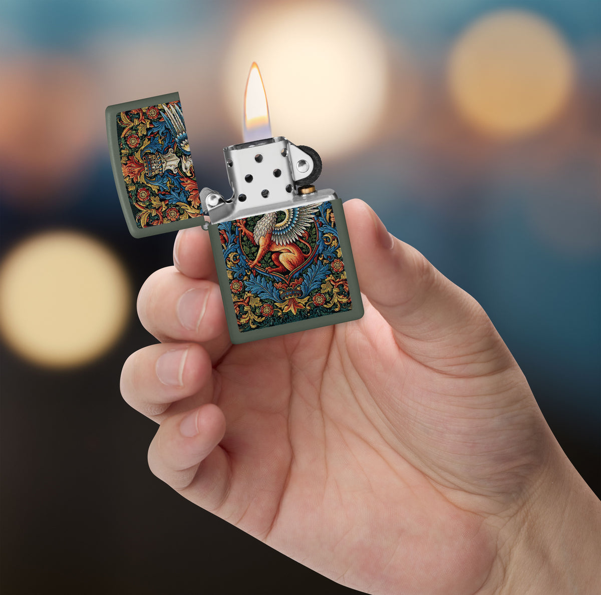Zippo Griffin, Green Matte Lighter #47261