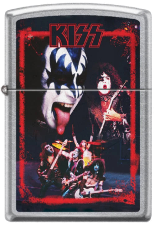 Zippo KISS Rock Band Design, Street Chrome Lighter #46974
