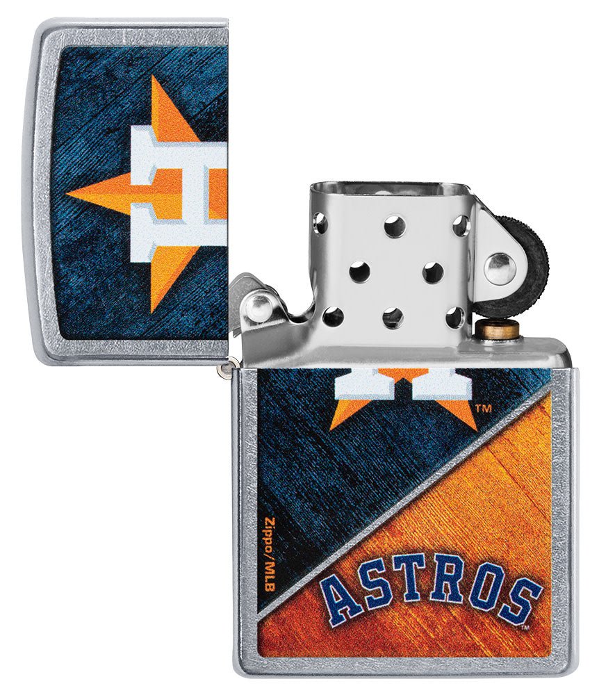 Zippo MLB Houston Astros Baseball Team, Street Chrome Lighter #49732