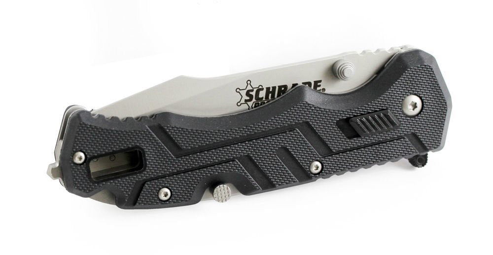 Schrade First Response Rescue Folder Fully Serrated Belt Hook Blade #SCH911