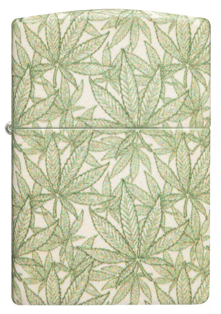 Zippo Cannabis Leaf Design, 540° Matte Finish Windproof Lighter #49804