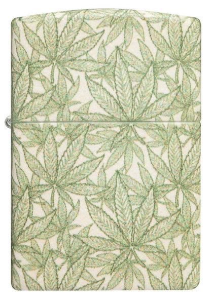 Zippo Cannabis Leaf Design, 540° Matte Finish Windproof Lighter #49804
