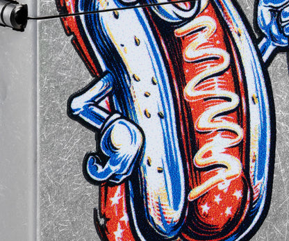 Zippo Firework Hot Dog, Street Chrome Lighter #47275