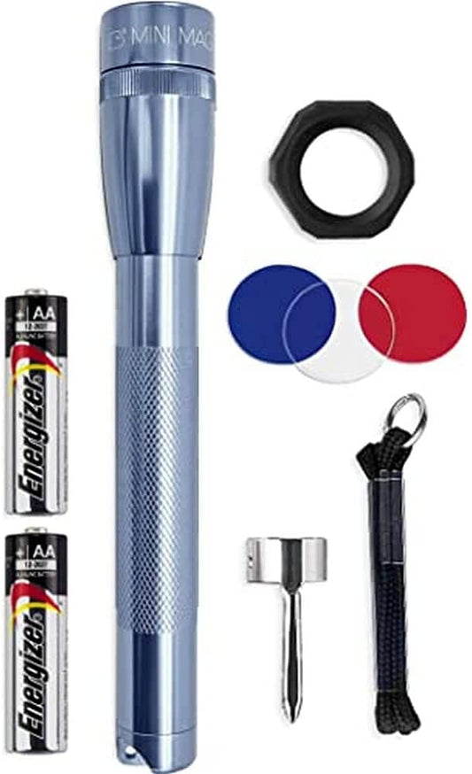 MAGLITE Mini LED 2-Cell AA Combo Pack, Silver Gray #SP2209C