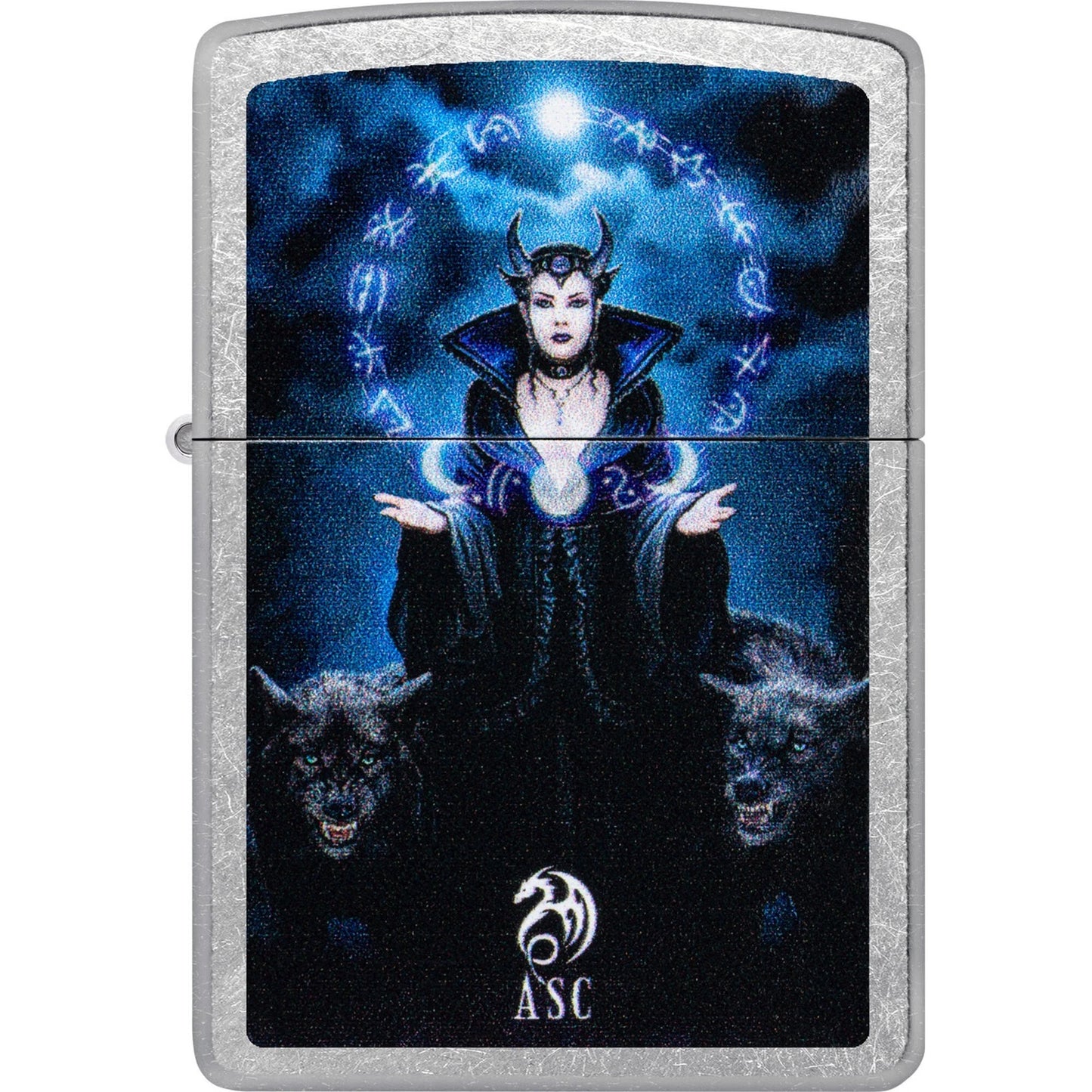 Zippo Anne Stokes Evil Queen Wolves Street Chrome Lighter #47084