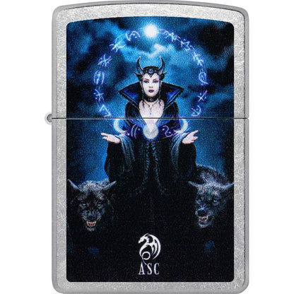 Zippo Anne Stokes Evil Queen Wolves Street Chrome Lighter #47084