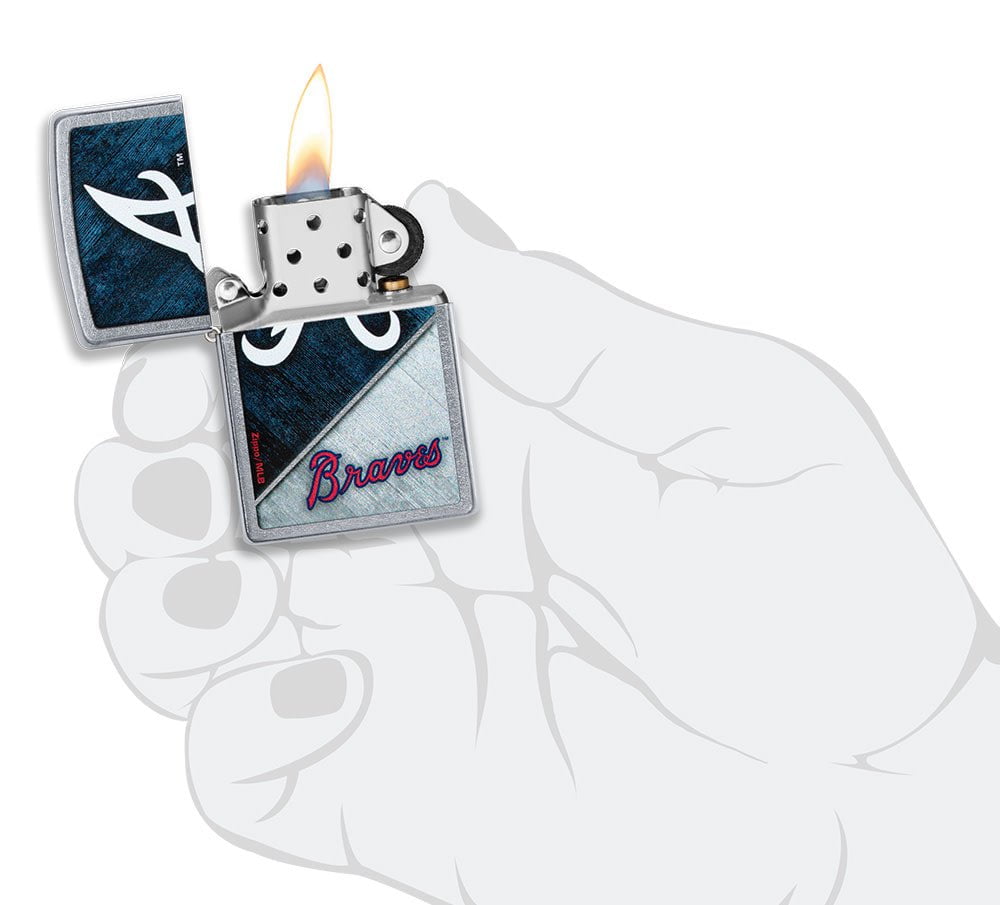 Zippo MLB Atlanta Braves Baseball Team, Street Chrome Lighter #49723