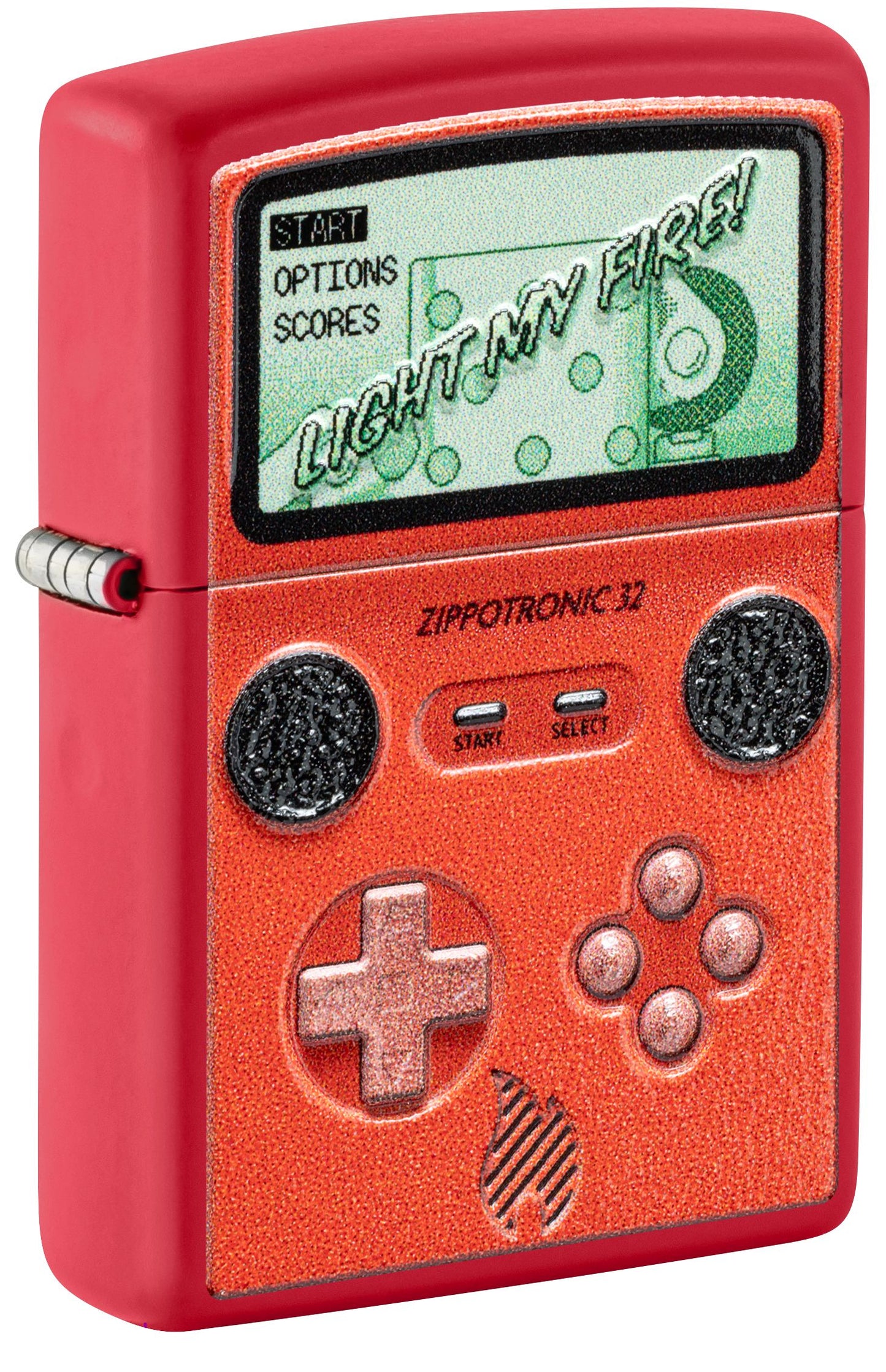 Zippo Retro Gameboy Design, Texture Print Red Matte Lighter #46700