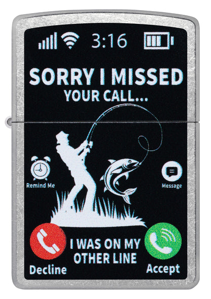 Zippo Sorry I Missed Your Call, Street Chrome Lighter #47450