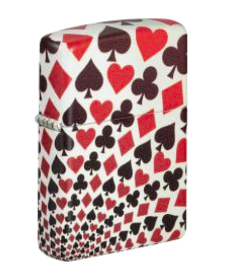 Zippo Playing Card Suits Pattern, 540 Color Lighter #48095
