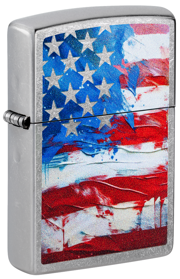 Zippo Painted Flag Design, Classic Street Chrome Lighter #47460