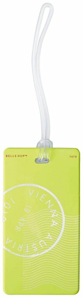 Lewis N. Clark Plastic Neon Luggage Tag, Yellow #7470YEL