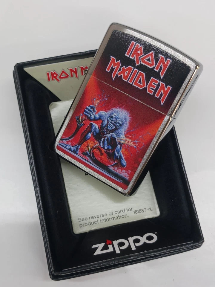 Zippo Iron Maiden Design, Brushed Chrome Lighter #46990