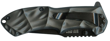 Smith & Wesson Black Ops 3 Knife, Grey Aluminum Handle, 3.4" Blade NEW #SWBLOP3T
