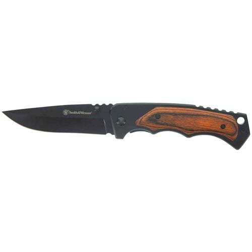 Smith & Wesson Wood Handle Folder Knife #1136969