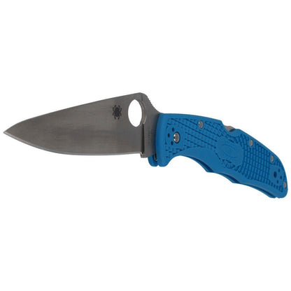 Spyderco Endura VG10 Knife, Flat Ground Blue FRN #C10FPBL