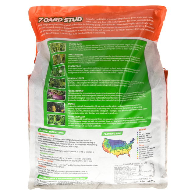 Evolved 7 Card Stud Annual Food Plot Seed Mix #EVO73027