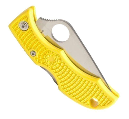 Spyderco Ladybug 3 Salt Knife, Folding Plain Blade, FRN Handle, Yellow #LYLP3