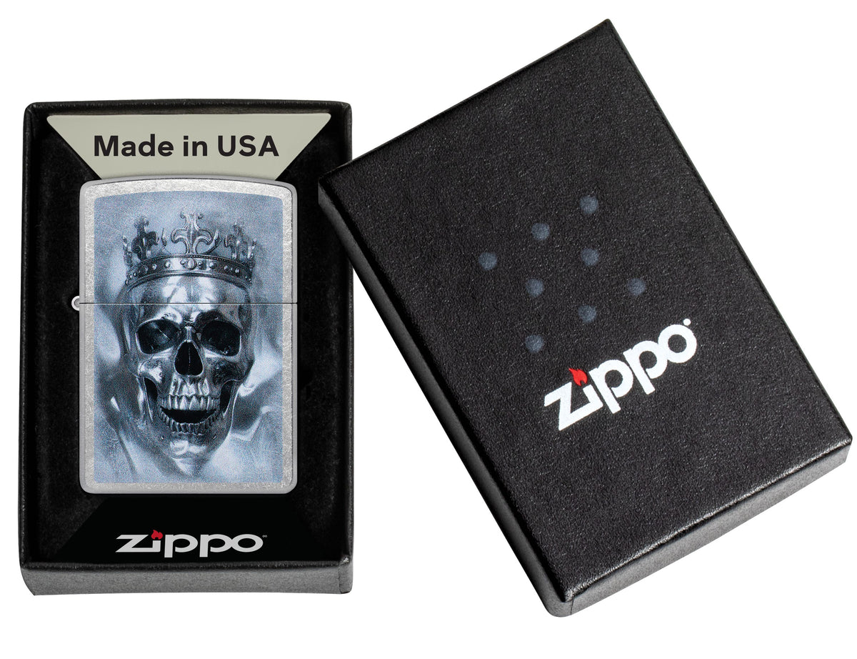 Zippo Skull King, Street Chrome Lighter #47258