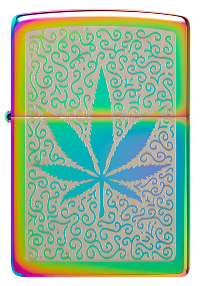 Zippo Cannabis Laser Engrave Design, Multi Color Lighter #48925