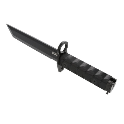 SOG Tanto Bayonet Black Oxide Fixed Blade Knife + Kydex Sheath #BY1001-BX