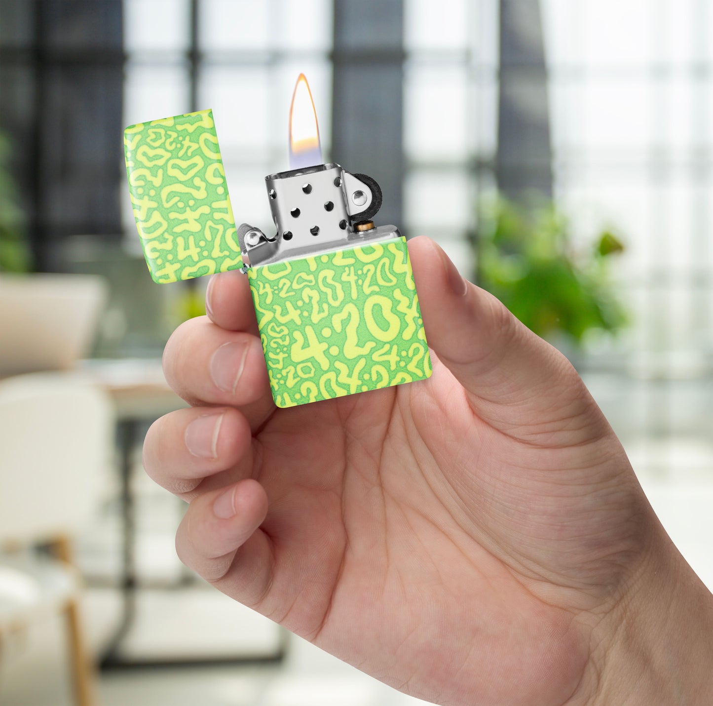 Zippo 420 Pattern, 540° Matte Lighter #47269