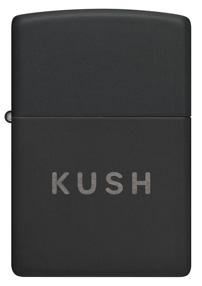 Zippo KUSH Logo, Black Matte Lighter #47215