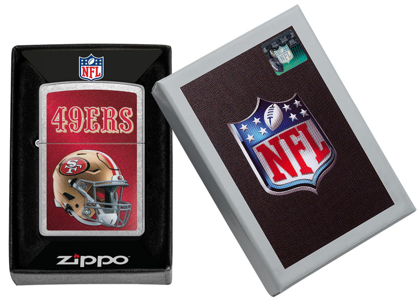 Zippo NFL San Francisco 49ers Football Team, Street Chrome Lighter #48446