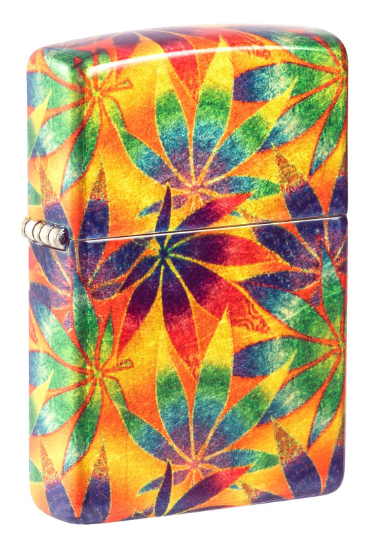 Zippo Cannabis 540 Fusion Tumbled Brass Design Lighter #48776