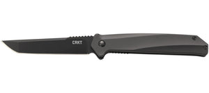 CRKT Helical Black With D2 Blade Steel, 3.5" Plain Edge Blade #K500GKP