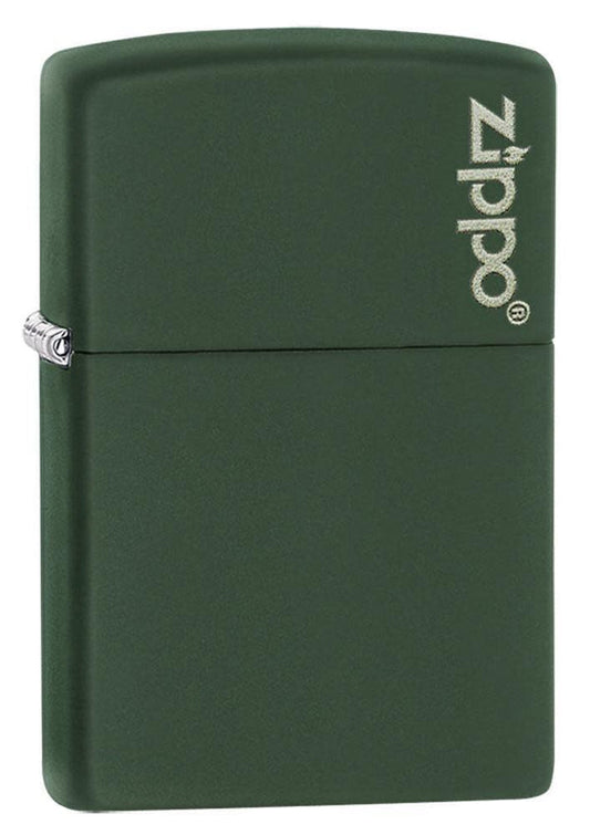 Zippo Green Matte Lighter, w/Logo #221ZL