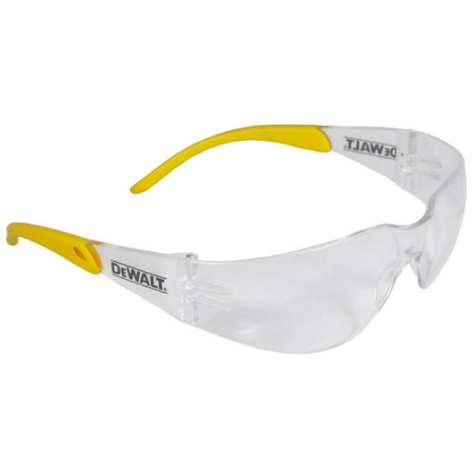 DeWalt Protector Safety Glasses, Clear/Yellow Frame, Clear Lens #DPG54-1D