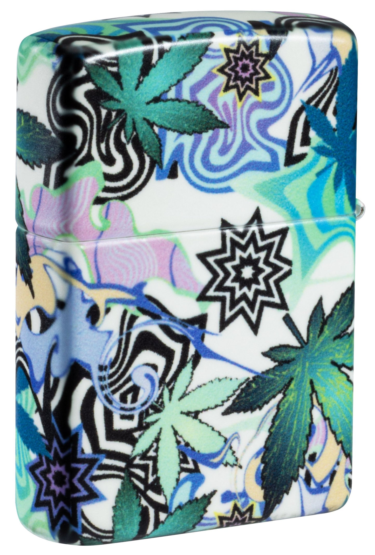 Zippo Abstract Cannabis Design, Glow in the Dark 540 Lighter #46562